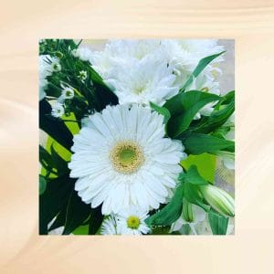 Een rouwboeket op Aruba